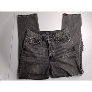BDG Urban Outfitters Slim Straight Jeans Black Wash‎ Distressed Patched Denim